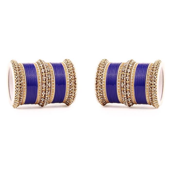 Set of 2 Bridal Matte Textured Bangle Set - Image 3