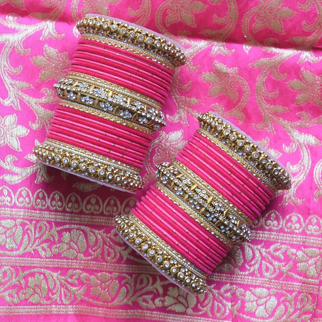 Set of 2 Bridal Matte Textured Bangle Set (Plus Size) - Image 15