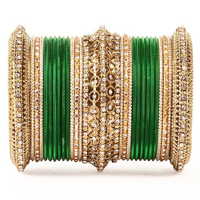 Set of 2 Bridal Neon Textured Bangle Set - Image 2