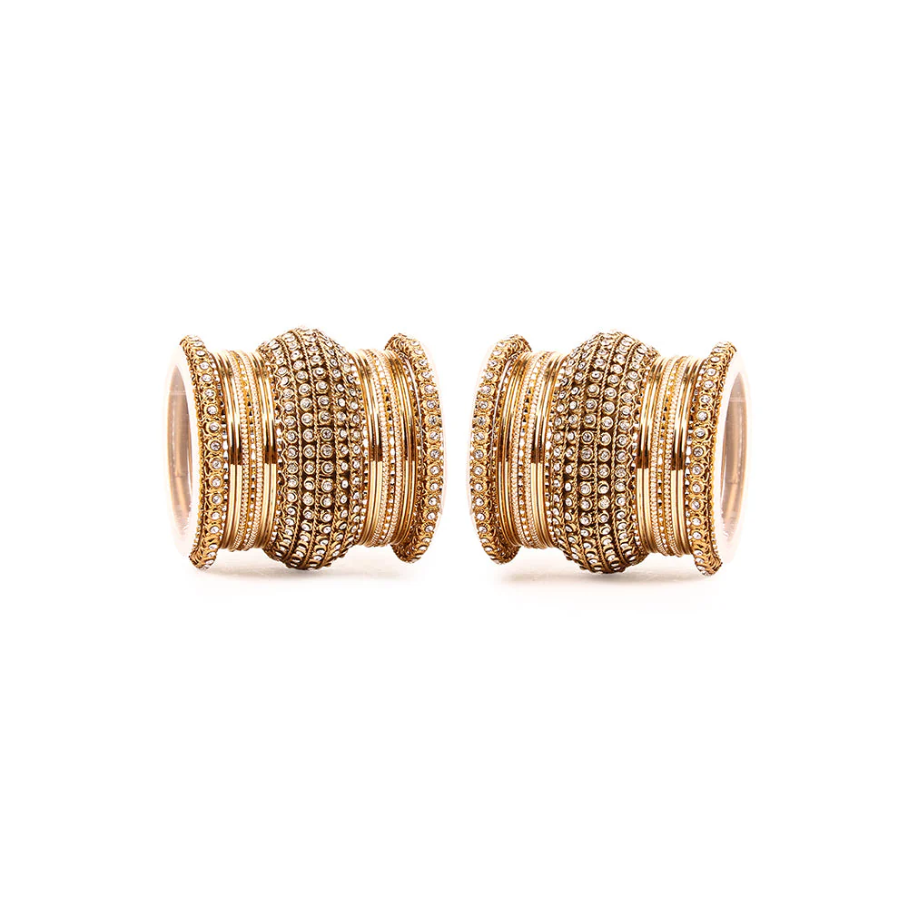 Set of 2 Colored Chakri Shining Bangle Set - Image 4