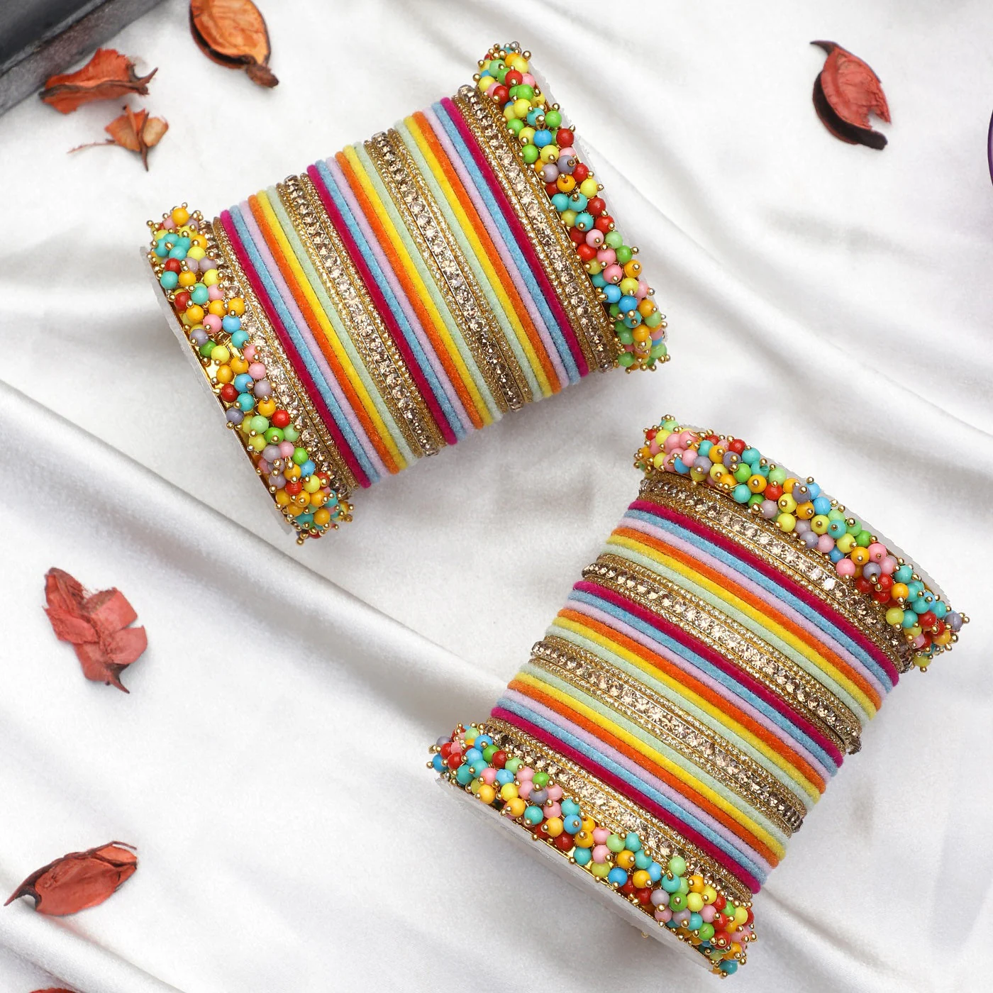 Set of 2 Fancy Bridal Bangle sets by Leshya - Image 5