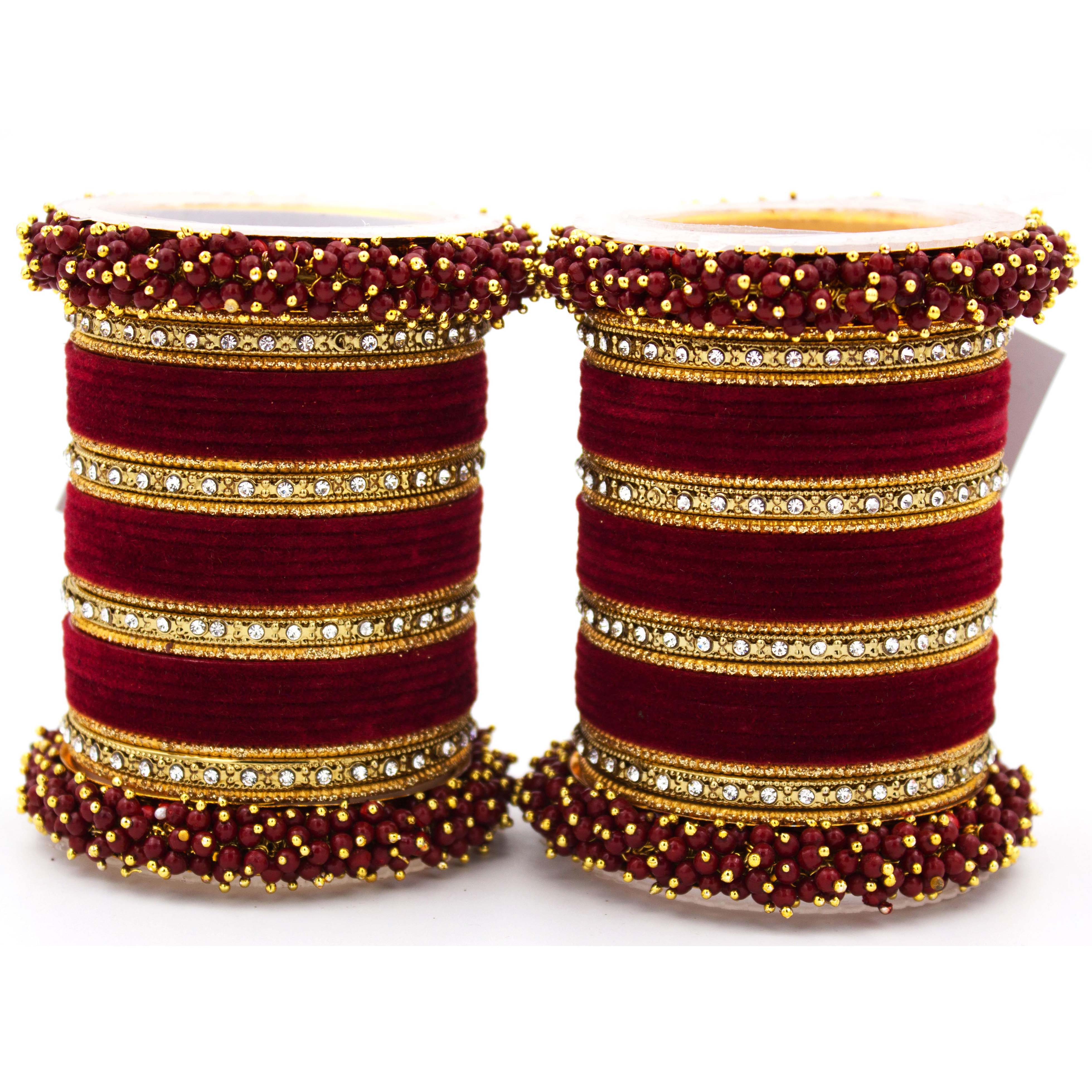 Set of 2 Fancy Bridal Bangle sets by Leshya