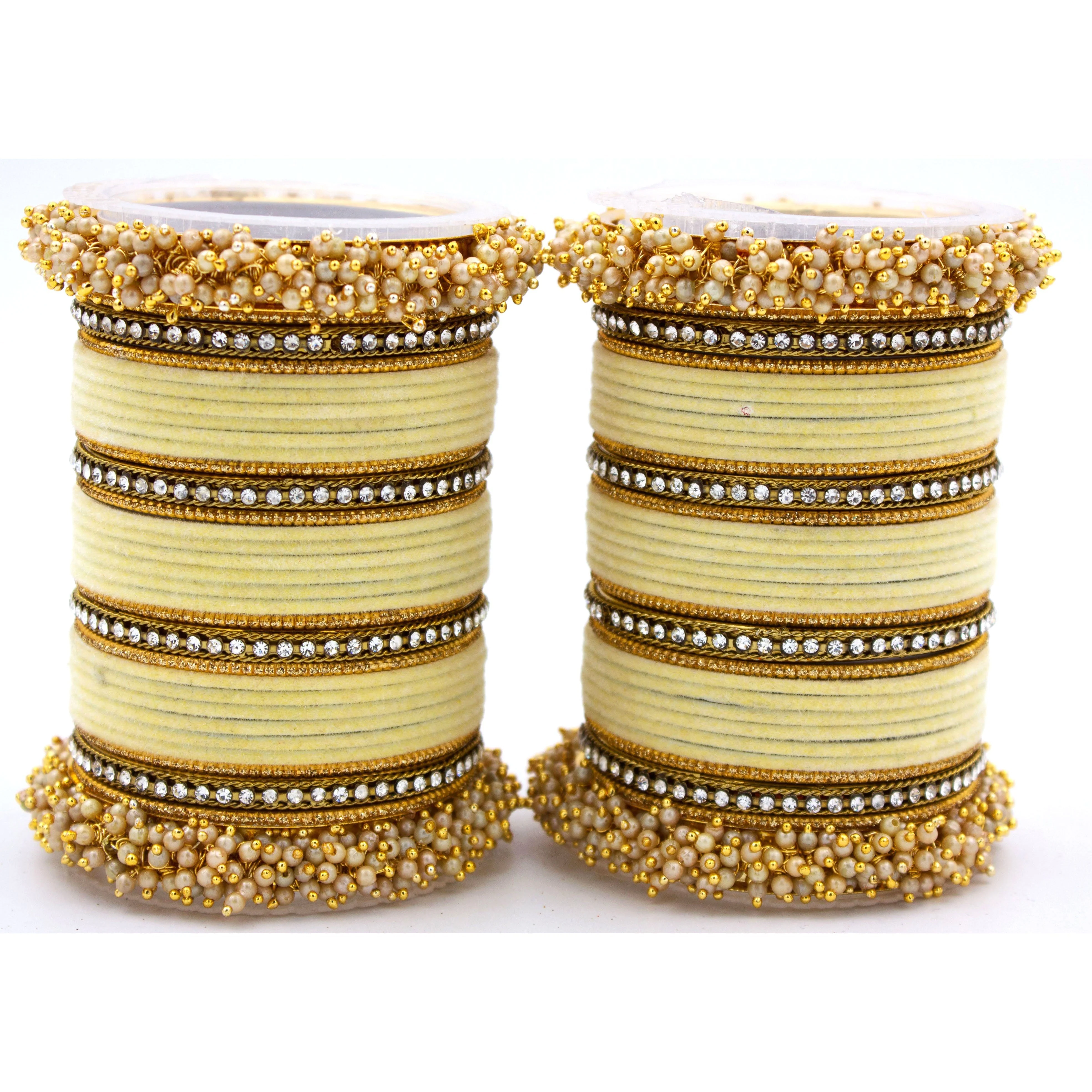 Set of 2 Fancy Bridal Bangle sets by Leshya - Image 10