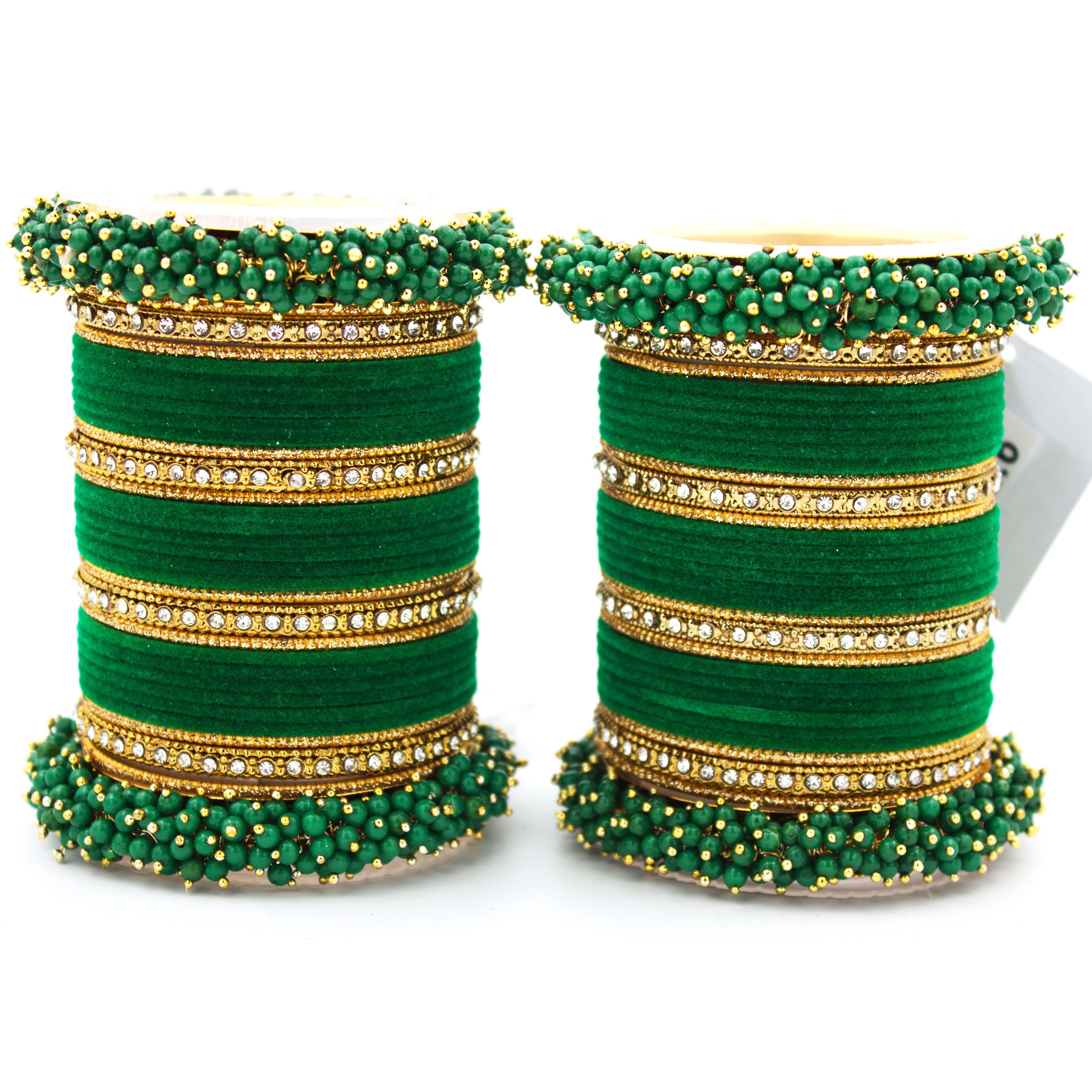 Set of 2 Fancy Bridal Bangle sets by Leshya - Image 9
