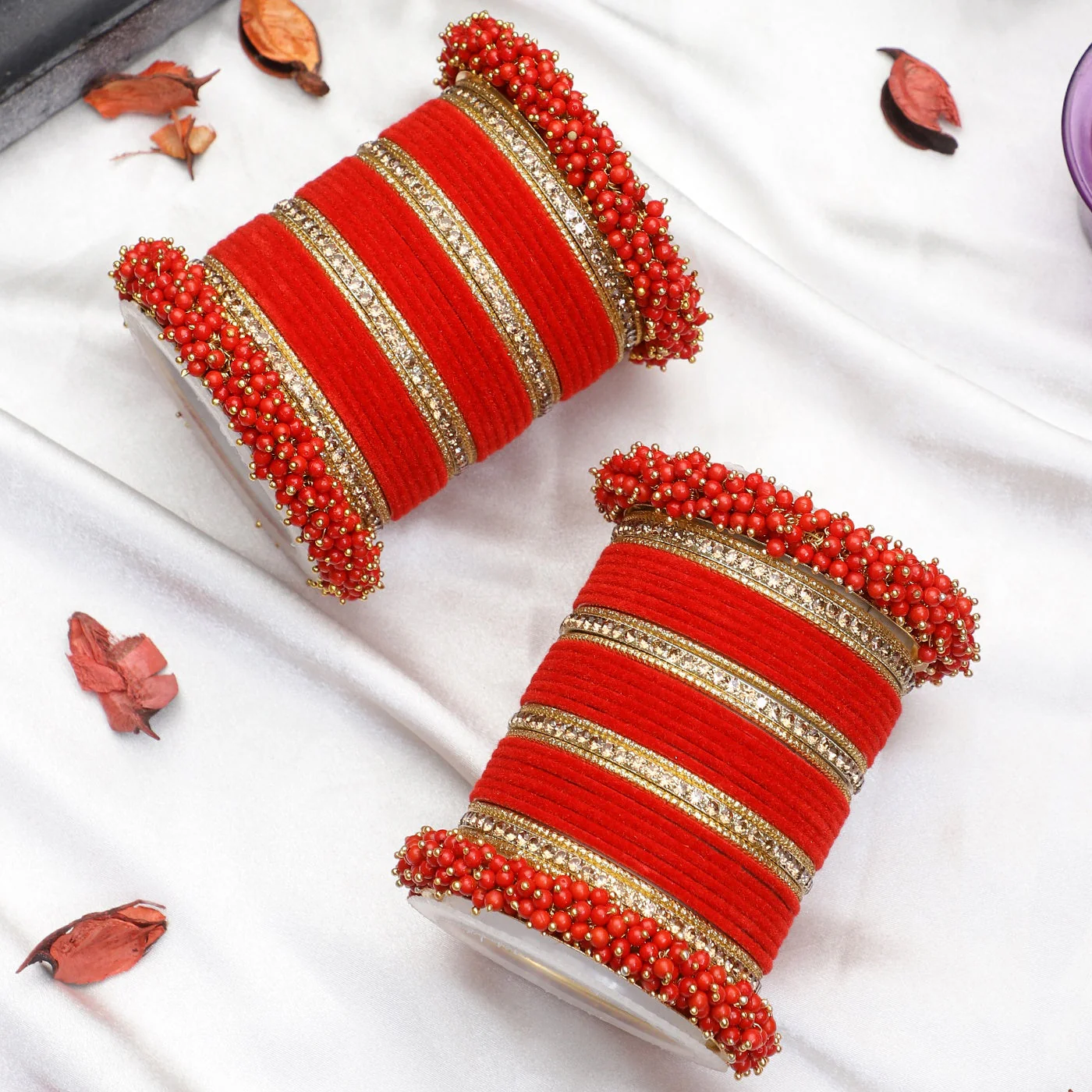 Set of 2 Fancy Bridal Bangle sets by Leshya - Image 5