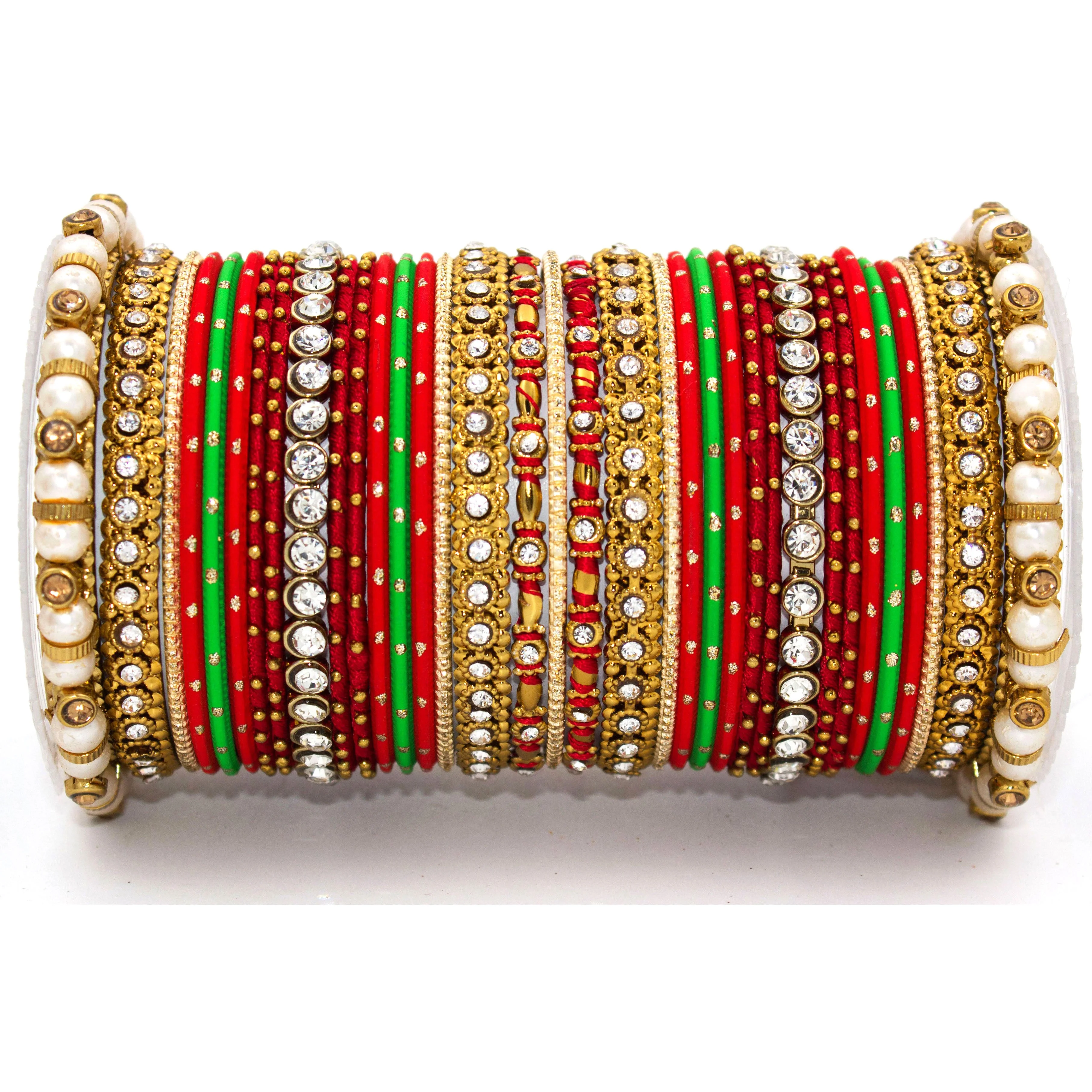 Set of 2 Fancy Bridal Bangle sets by Leshya - Image 4