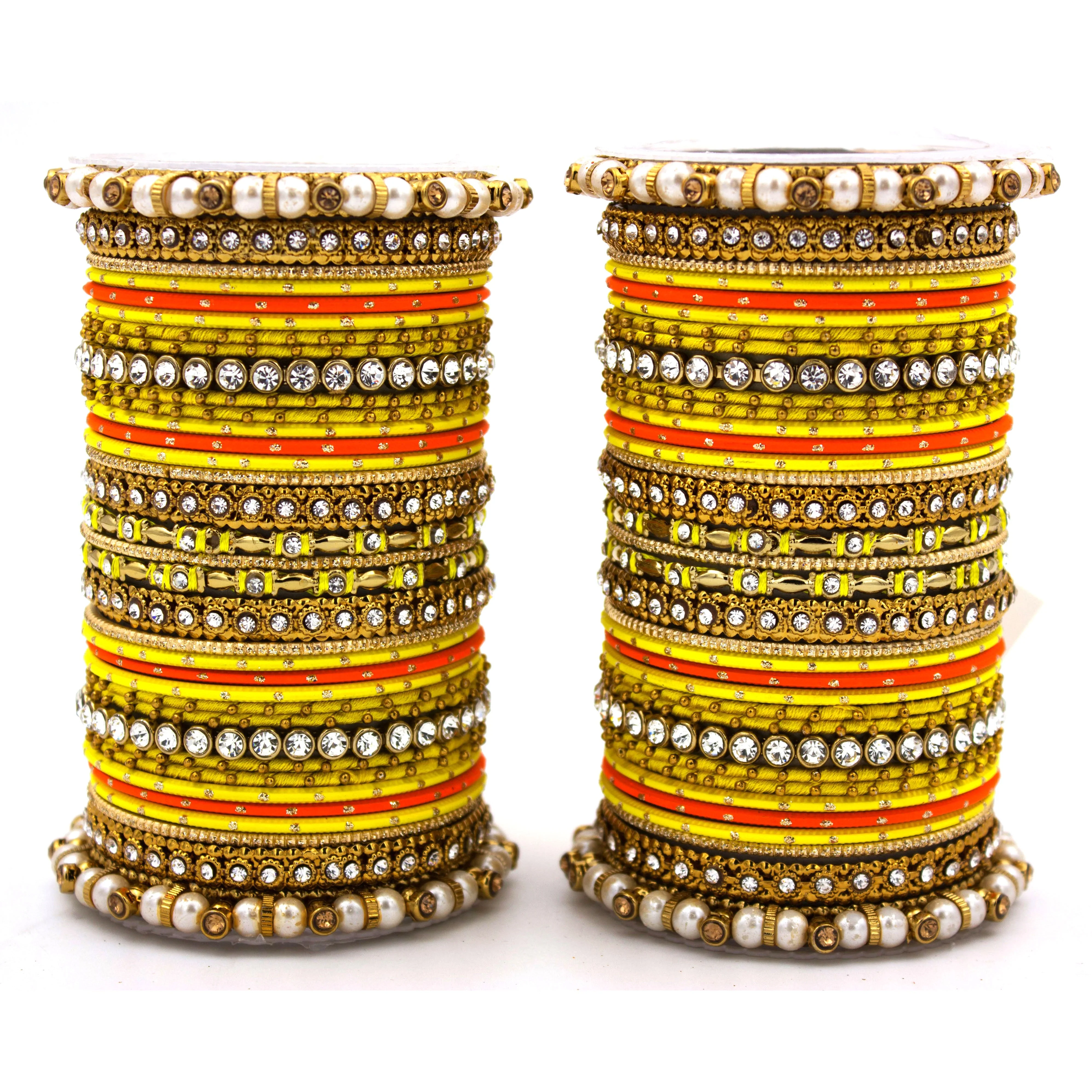 Set of 2 Fancy Bridal Bangle sets by Leshya - Image 6