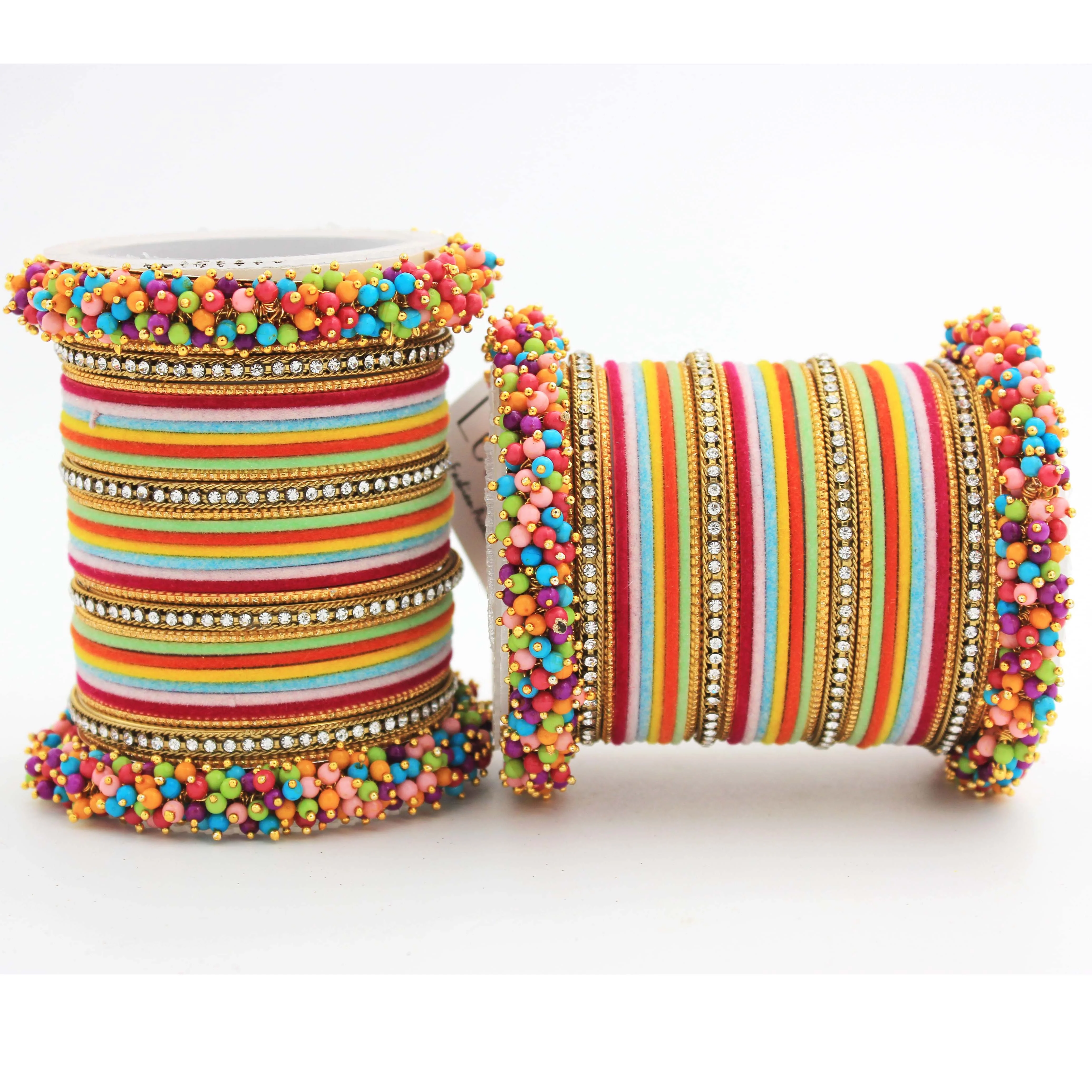 Set of 2 Fancy Bridal Bangle sets by Leshya - Image 6