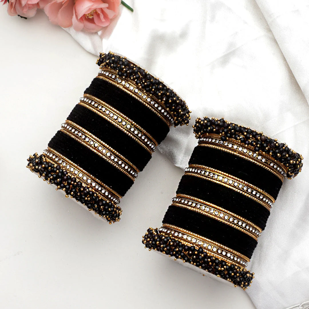 Set of 2 Fancy Bridal Bangle sets by Leshya - Image 2