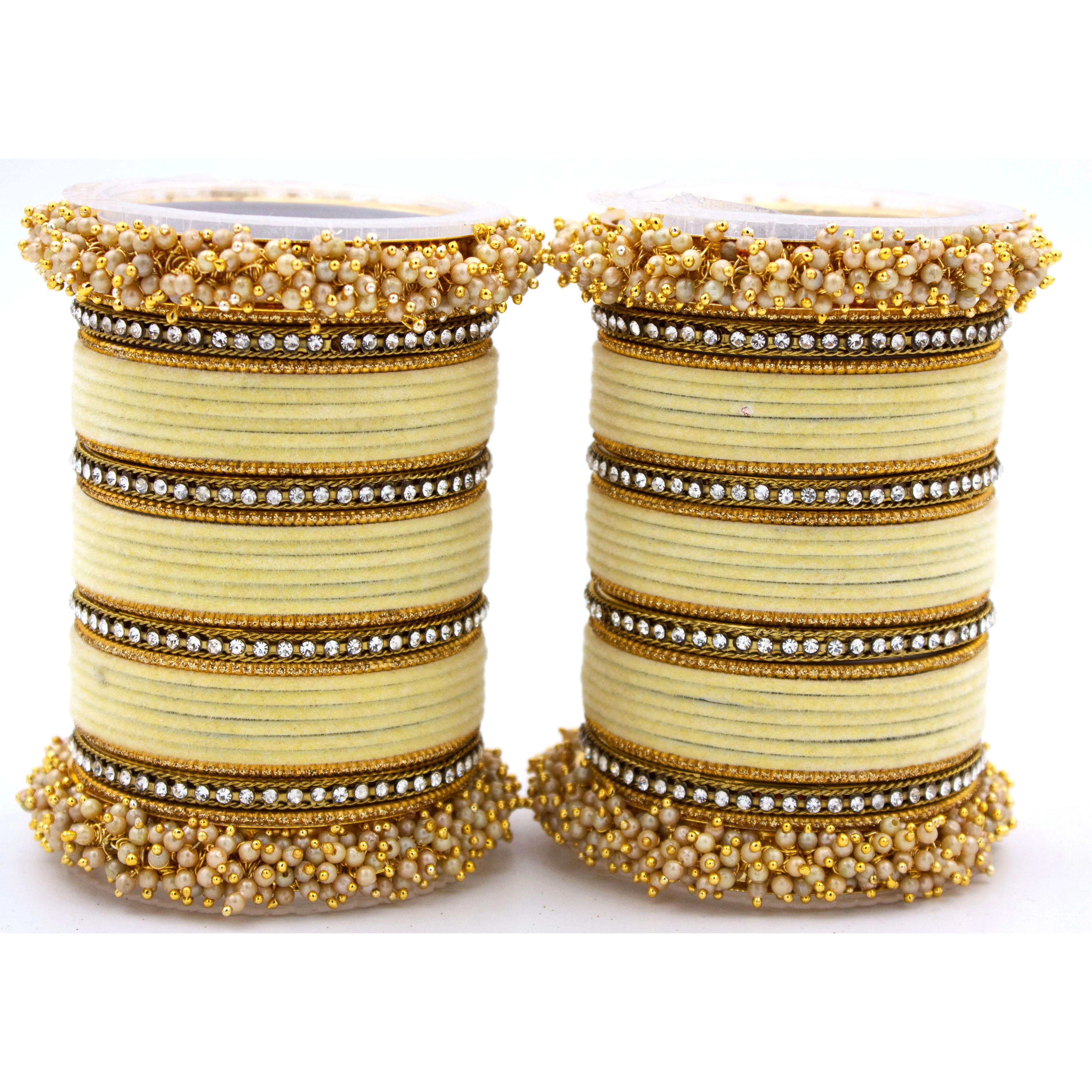 Set of 2 Fancy Bridal Bangle sets by Leshya - Image 9