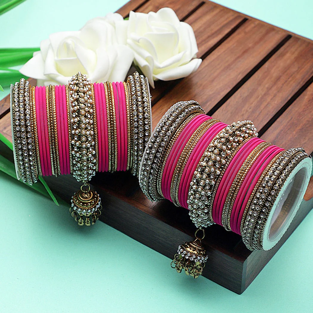 Set of 2 Traditional Jhumki Bangle Set - Image 5