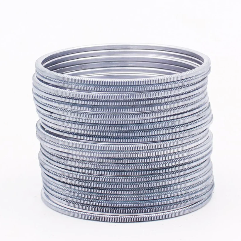 Set of 24 Dual Texture Metal Bangles by Leshya - Image 12