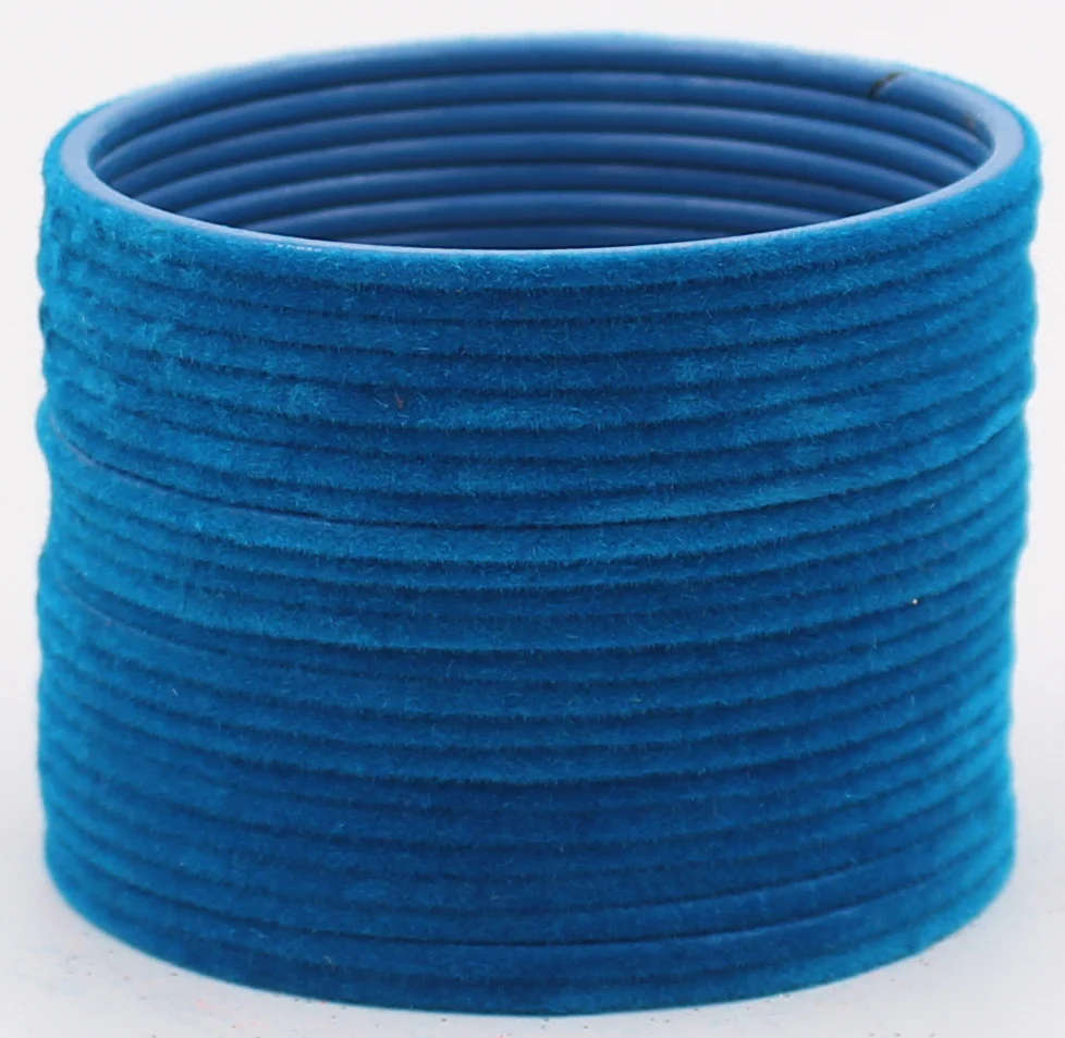 Set of 24 Plain Velvet Metal Bangles by Leshya - Image 6