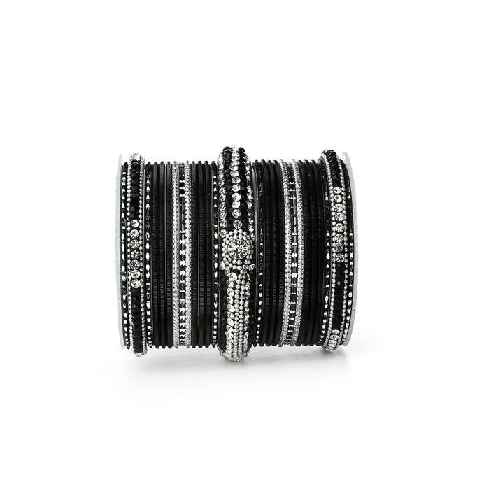 Set of 54 Shinning Metal Lac bangle set by Leshya - Image 17
