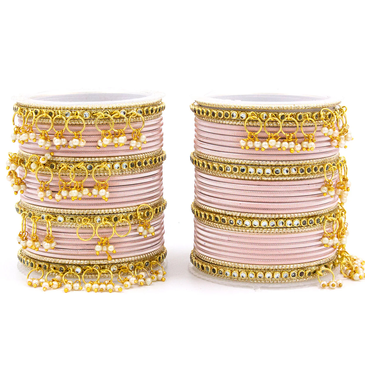 Shining Metal Bangle set with Jhumki for Both Hands by Leshya - Image 9