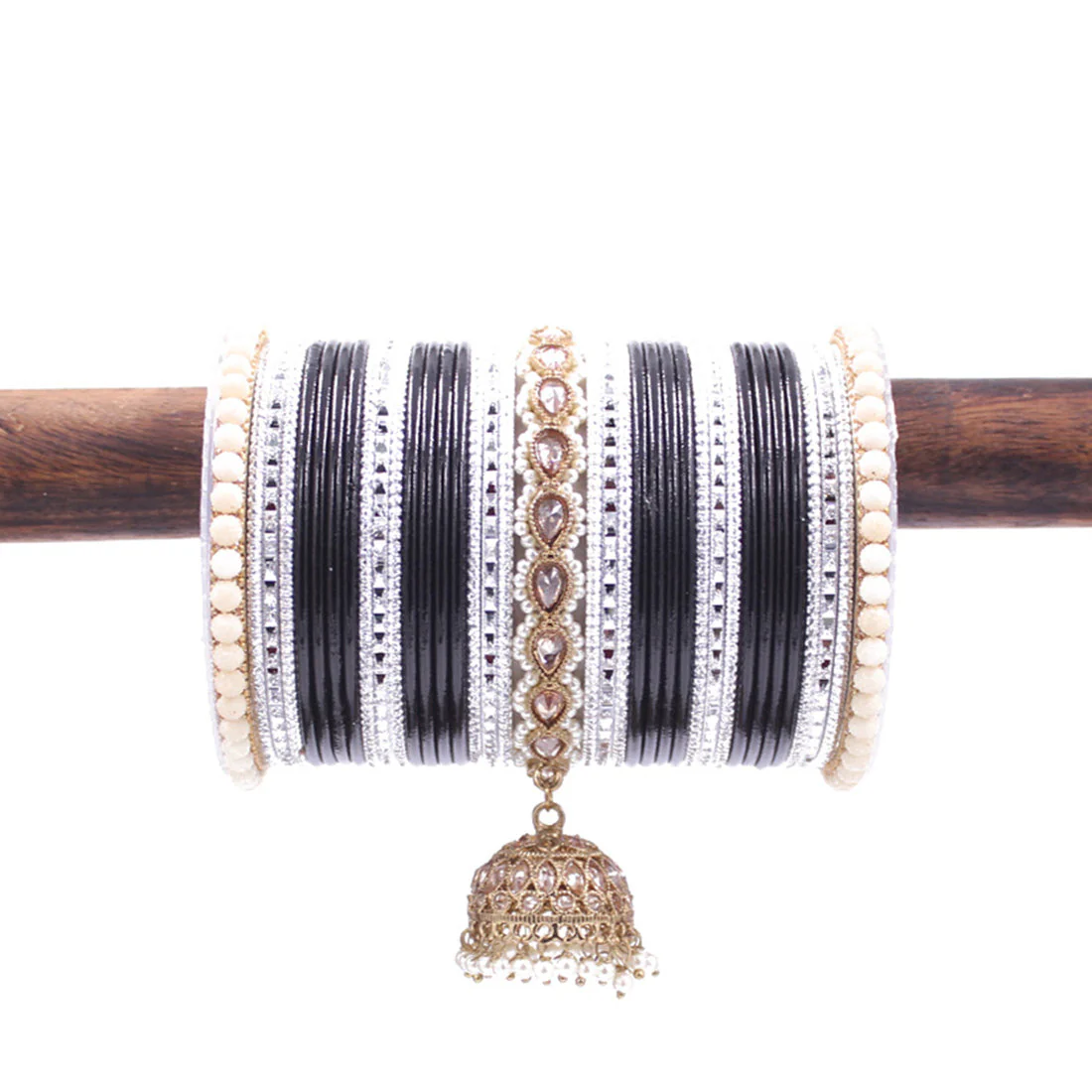 Traditional Ethnic Bangle Set with Jhumki by Leshya for women - Image 6