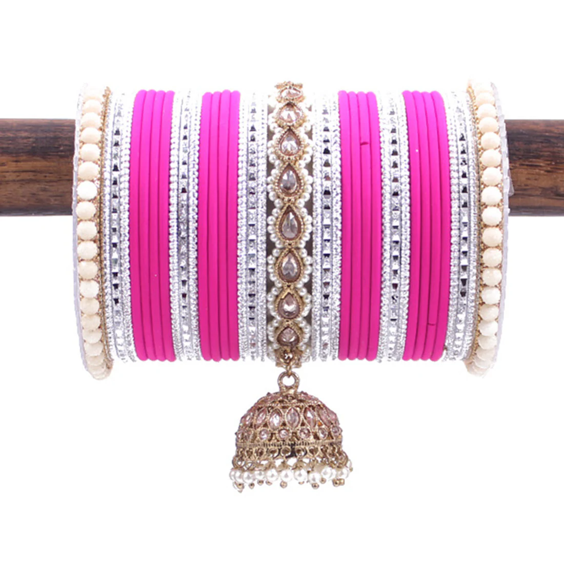 Traditional Ethnic Bangle Set with Jhumki by Leshya for women - Image 6