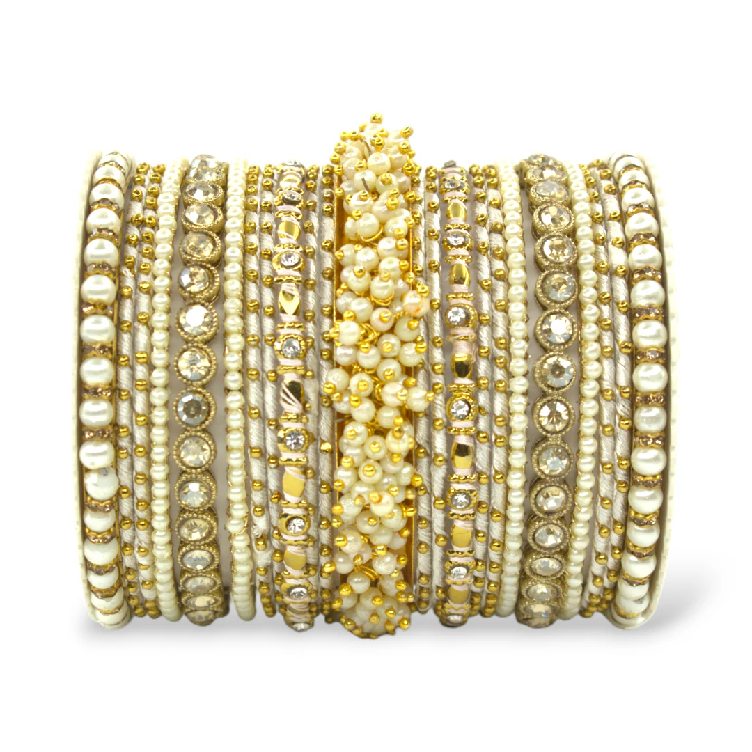 Traditional Gajra Bangle Set for 2 Hands by Leshya - Image 11