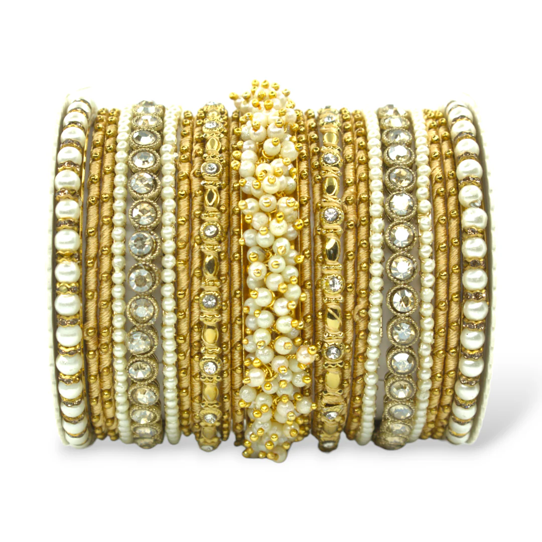 Traditional Gajra Bangle Set for 2 Hands by Leshya - Image 6