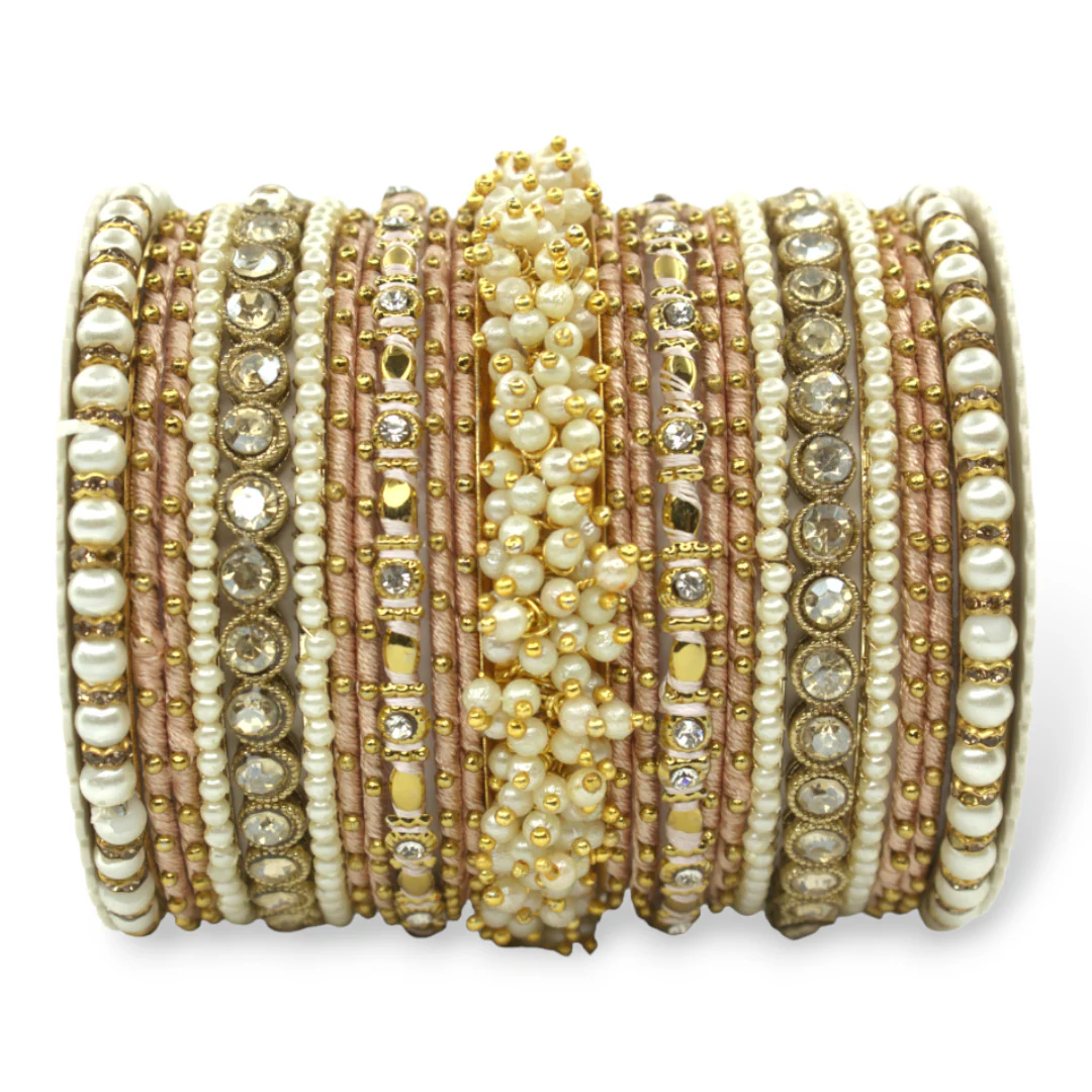 Traditional Gajra Bangle Set for 2 Hands by Leshya - Image 9