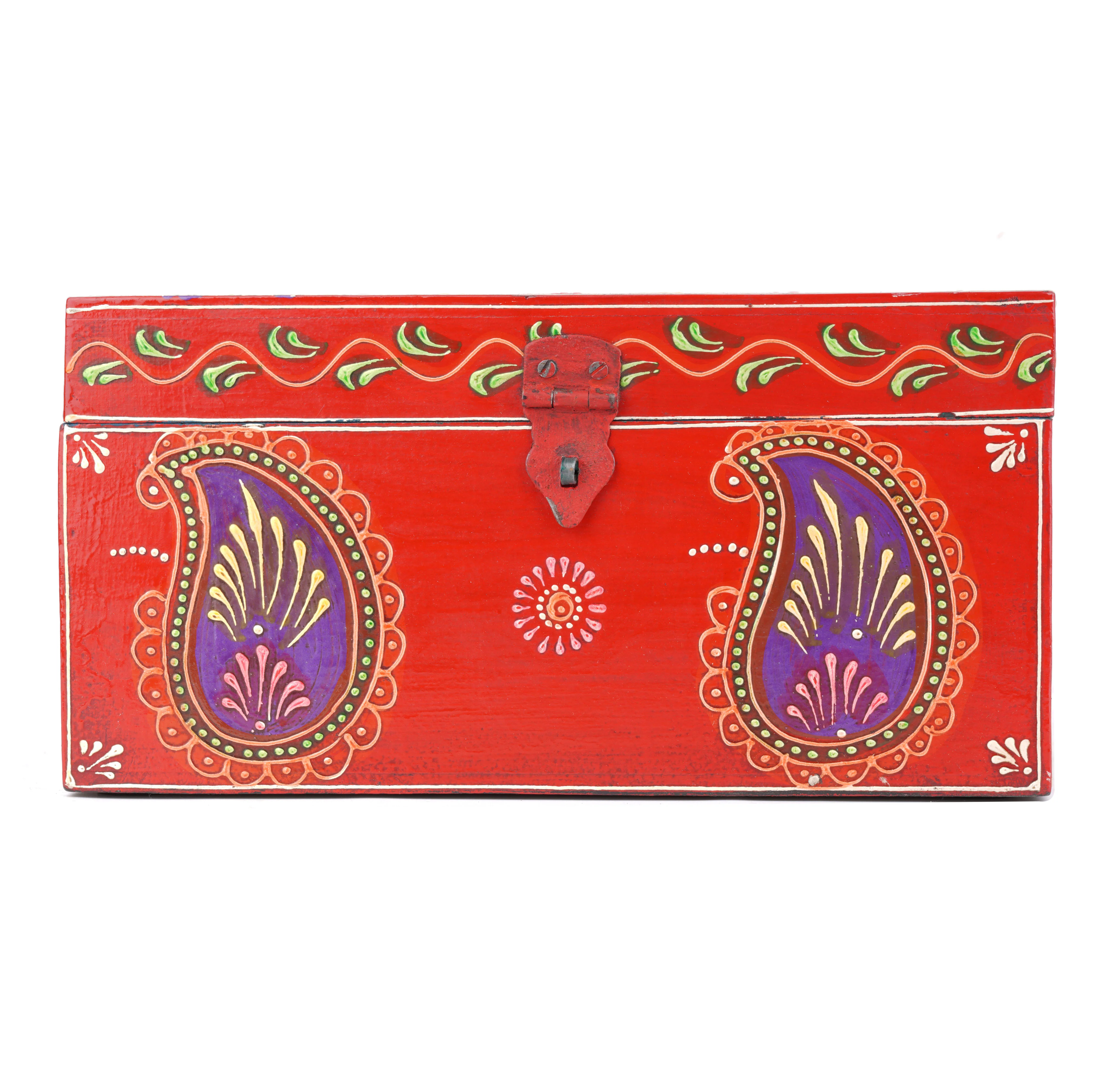 Traditional Hand Painted Indian Jewellery & Bangle Storage Box by Leshya