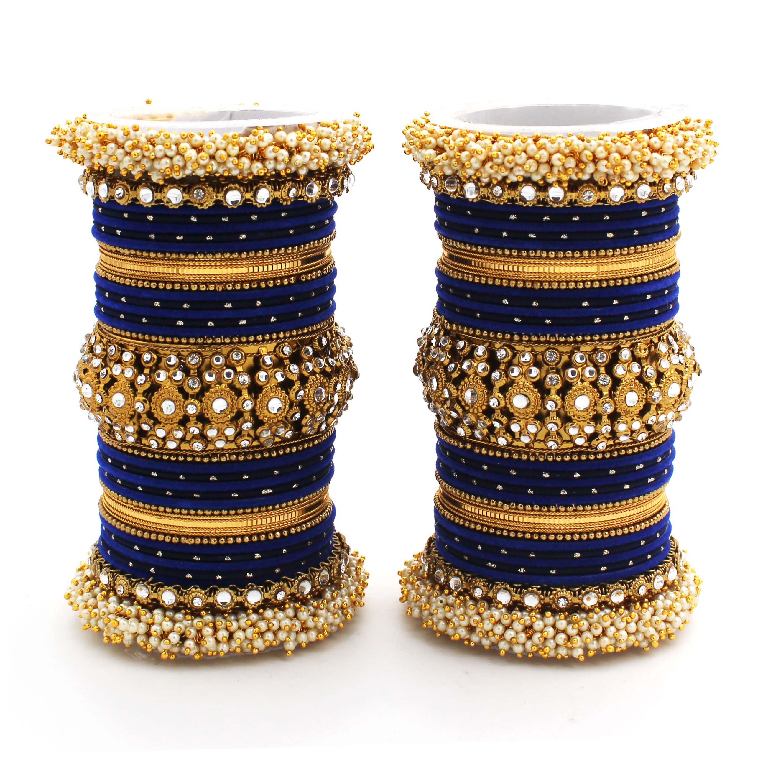 Traditional long bridal set by Leshya for both hands - Image 5